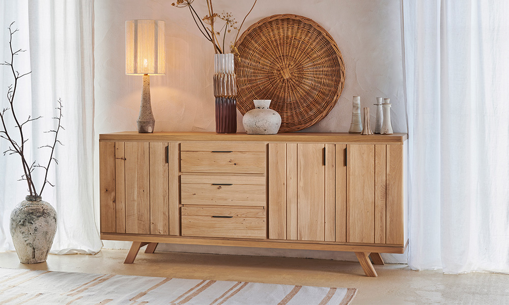 Enfilade 4 portes 3 tiroirs